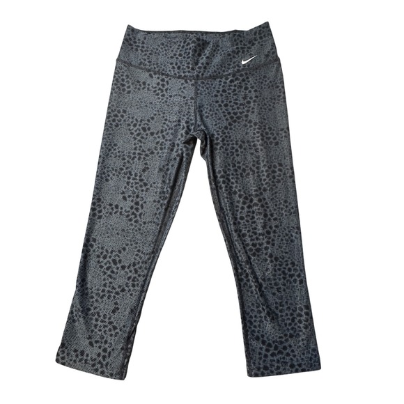 Nike Pants - Nike‎ Leggings Womens S Grey Dri-FIT Legend Ten One Animal Print Crop 548495-479